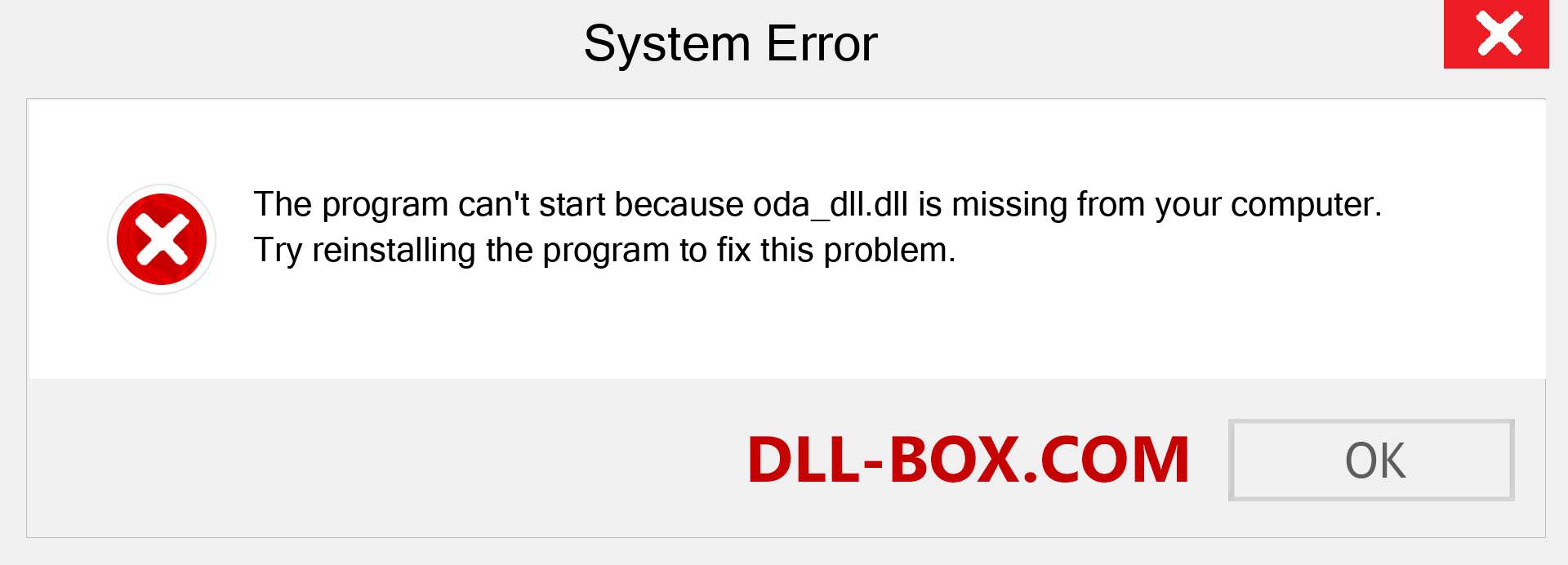  oda_dll.dll file is missing?. Download for Windows 7, 8, 10 - Fix  oda_dll dll Missing Error on Windows, photos, images